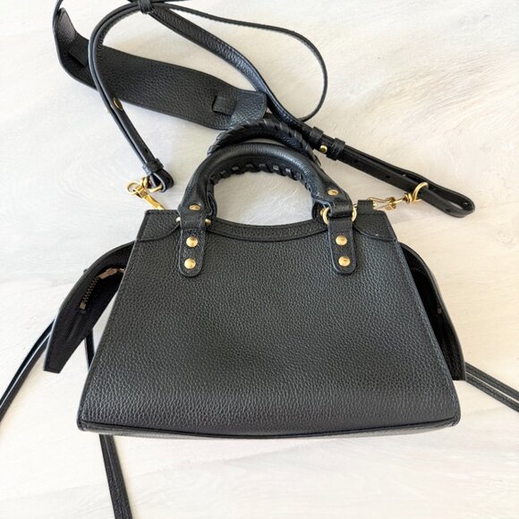 Balenciaga Mini City Bag in Grained Black Calfskin with Gold Hardware - Picture 5 of 7